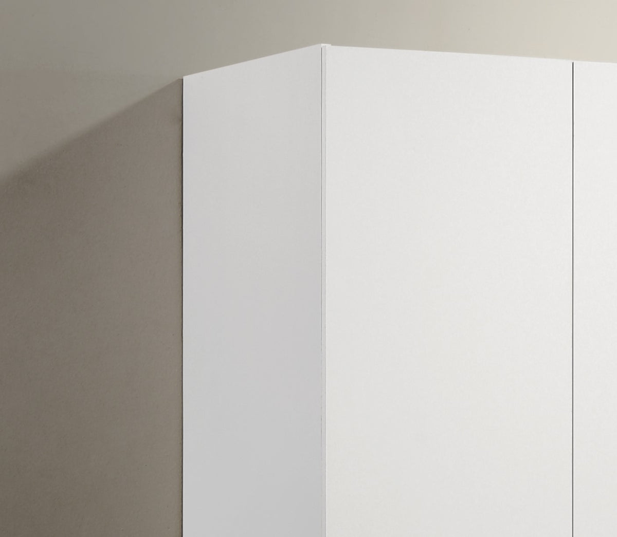 Declan 46" White 3 Door Wardrobe Cabinet Armoire With Storage Shelves And Hanging Rod White Wood