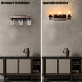Same As W1340119955 L1015 3 Lights Farmhouse Vanity Lights Fixture Rustic Bathroom Light Fixture Bathroom Sconce Without Bulbs Walnut Black Modern Glass Iron