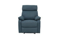 Dark Blue Burlap Fabric Recliner Motion Recliner Chair 1Pc Couch Manual Motion Living Room Furniture Dark Blue Metal Primary Living Space Cushion Back Contemporary,Modern Pillow Top Arms Fabric 1 Seat
