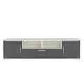 Fashiontv Stand,Tv Cabinet,Entertainment Center Tv Station,Tv Console,Console With Led Light Belt, Light Belt Can Be Remote Control,With Cabinets,Open Cells,For The Living Room,Bedroom,White Dark Gray Gray Primary Living Space 60 69 Inches 60 69 Inches