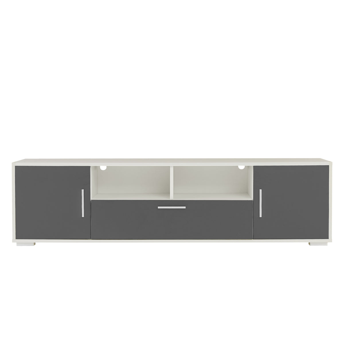 Fashiontv Stand,Tv Cabinet,Entertainment Center Tv Station,Tv Console,Console With Led Light Belt, Light Belt Can Be Remote Control,With Cabinets,Open Cells,For The Living Room,Bedroom,White Dark Gray Gray Primary Living Space 60 69 Inches 60 69 Inches