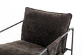 2 Chairs In 1 Box, Upholstered Hanging Armchair With Arm Pocket Metal Frame, Crushed Foam Cushions And Skin Friendly Braid For Living Room And Bedroom. Dark Gray Dark Grey Metal