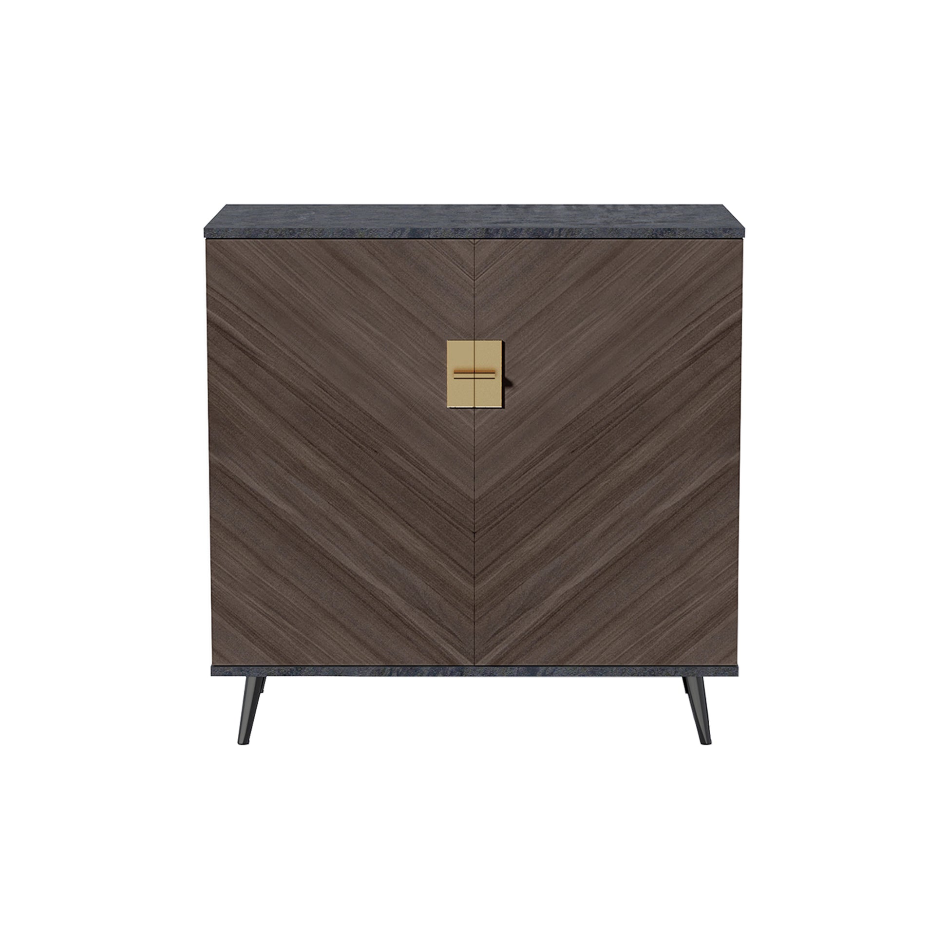 Accent Storage Cabinet With Doors, Bar Cabinet Buffet Cabinet With Storage For Living Room, Hallway, Bedroom Brown Mix Particle Board