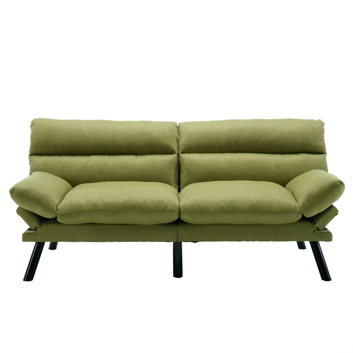 United We Win Furniture,Bedroom Furniture,Living Room Furniture,Sofa With Thick Cushion,Sofa Bed,Sleeper Sofa With Metal Feet. Green Linen 2 Seat