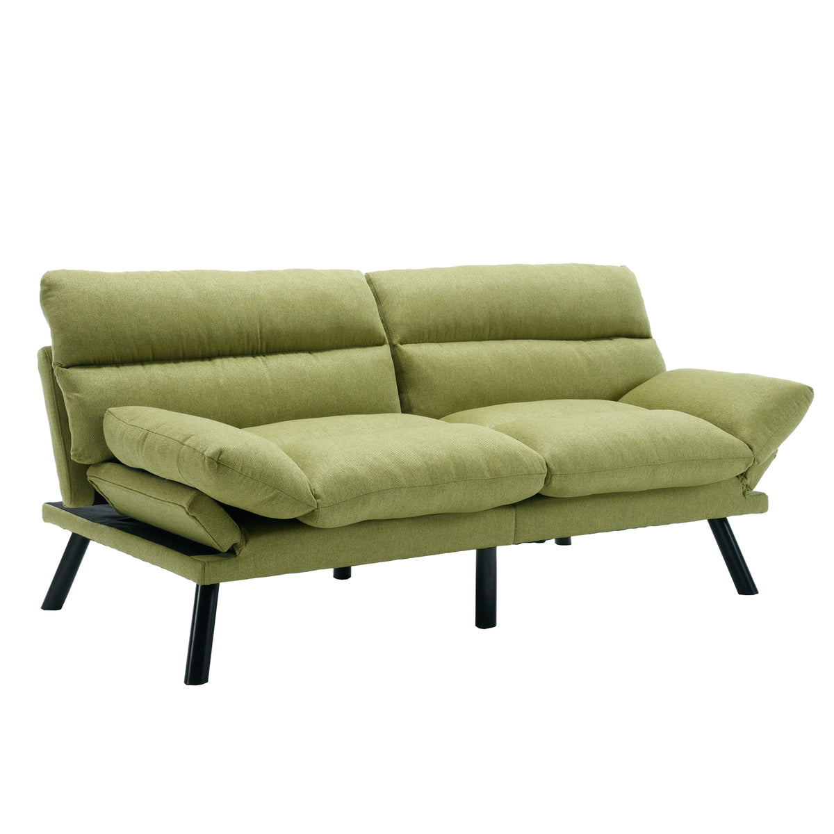 United We Win Furniture,Bedroom Furniture,Living Room Furniture,Sofa With Thick Cushion,Sofa Bed,Sleeper Sofa With Metal Feet. Green Linen 2 Seat