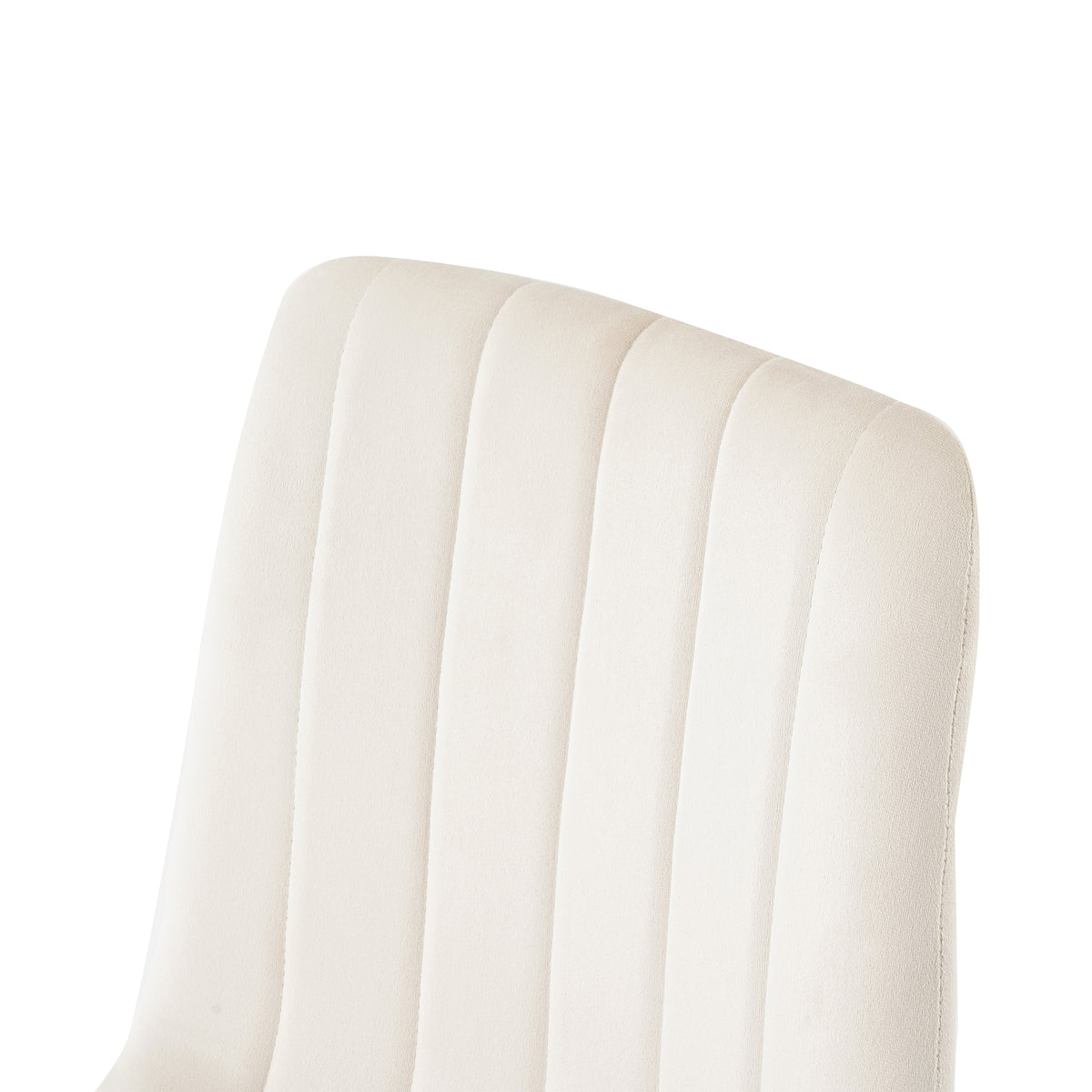 Indoor Velvet Dining Chair, Modern Dining Kitchen Chair With Cushion Seat Back Black Coated Metal Legs Upholstered Side Chair For Home Kitchen Restaurant And Living Room Set Of 4 Cream Color Metal