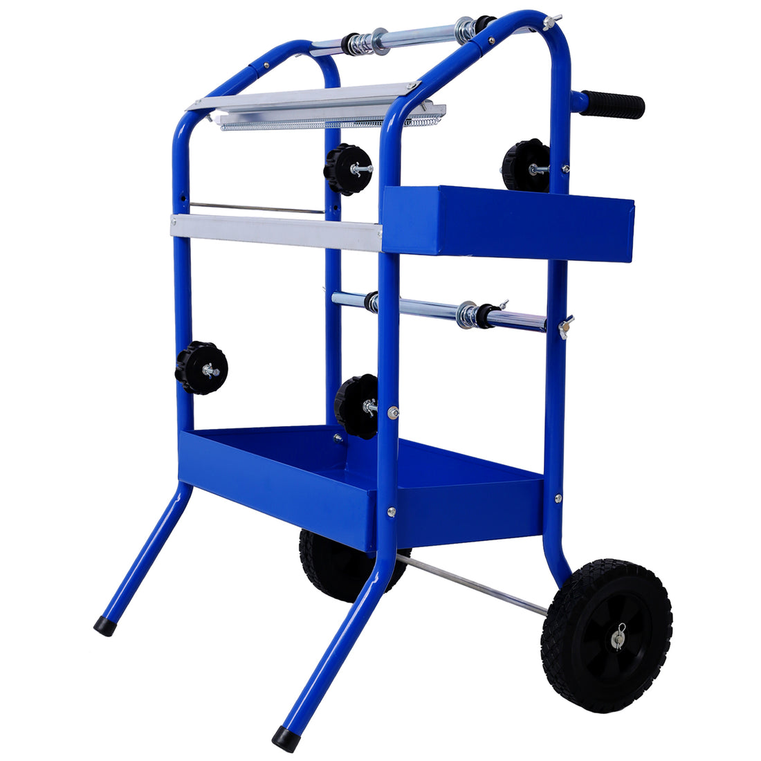 Mobile 18" Multi Roll Masking Paper Machine With Storage Trays,Blue Blue Steel