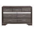 Unique Style Bedroom 1Pc Dresser Of Drawers Hidden Drawers Gray And Sliver Glitter Wooden Furniture Multicolor Bedroom Glam Wood