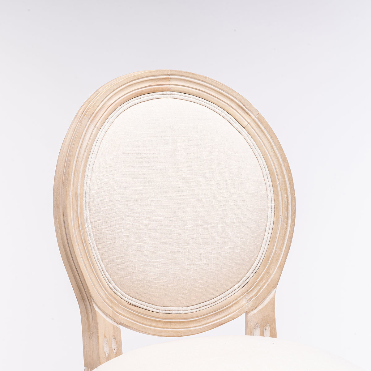 French Country Wooden Barstools With Upholstered Seatingbeige And Natural Set Of 2 Beige Fabric Solid Wood Mdf