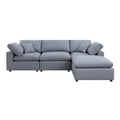 Modern Modular Sectional Sofa Set, Self Customization Design Sofa, Grey Grey Linen