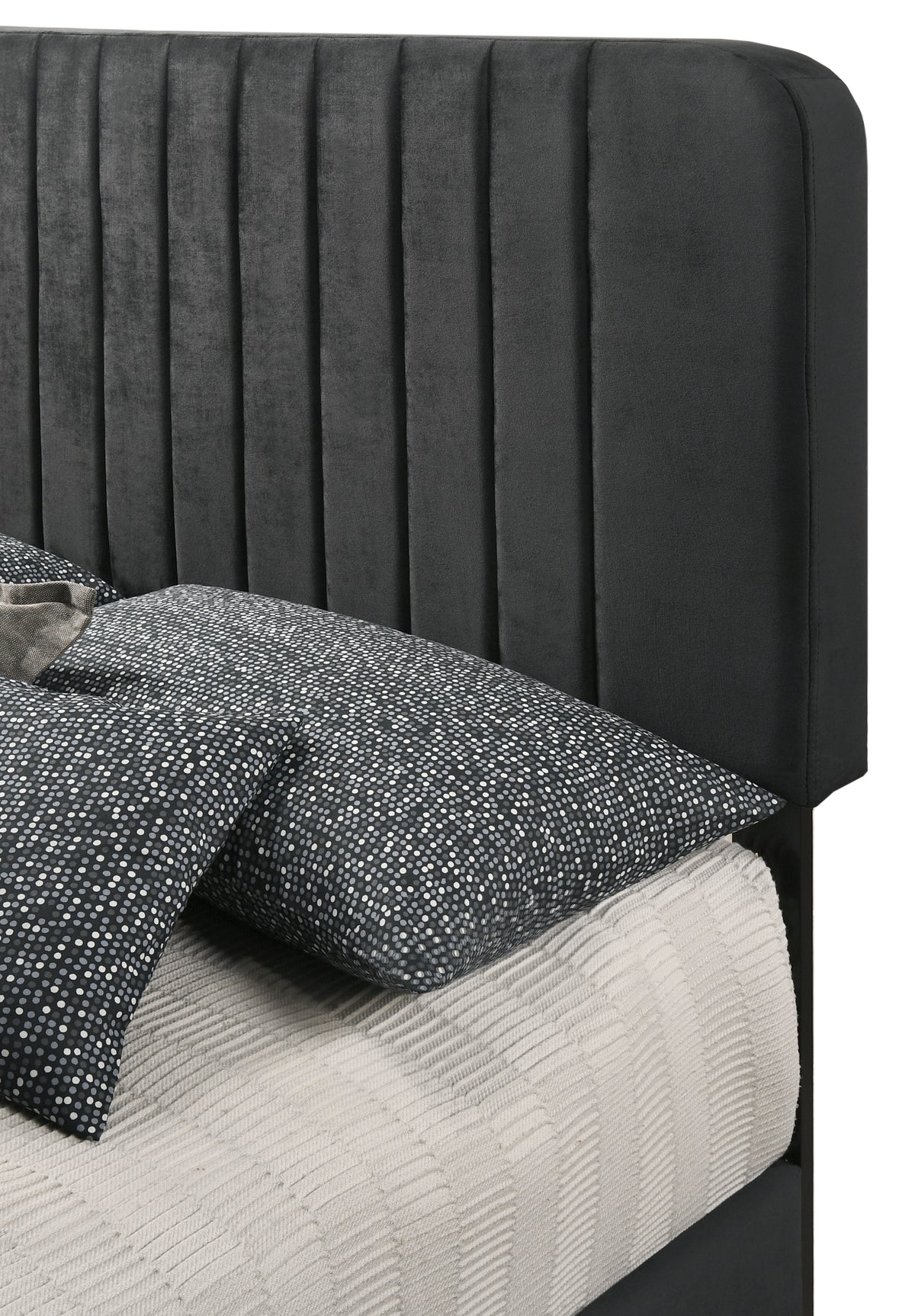 Lodi G0407 Fb Up Full Bedblack Black Foam Velvet