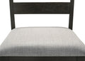 Contemporary Dining Chairs Set Of 2 Wheat Charcoal Finish Solid Wood Fabric Cushion Side Chairs Kitchen Dining Room Furniture Charcoal Solid Wood