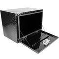 24 Inch Aluminum Stripes Plated Tool Box Pick Up Truck Bed Rv Trailer Toolbox Waterproof Square Storage Organizer With Lock And Ke Black 24