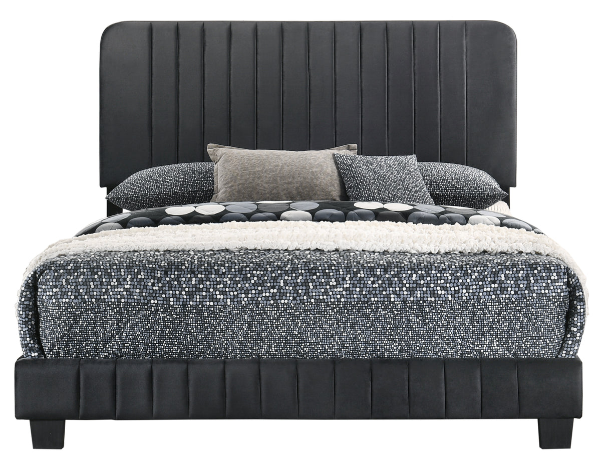 Lodi G0407 Fb Up Full Bedblack Black Foam Velvet