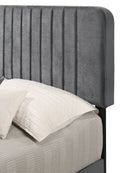 Lodi G0408 Fb Up Full Bedgray Gray Foam Velvet