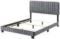 Lodi G0408 Fb Up Full Bedgray Gray Foam Velvet