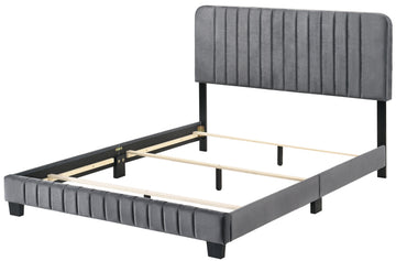 Lodi G0408 Qb Up Queen Bedgray Gray Foam Velvet