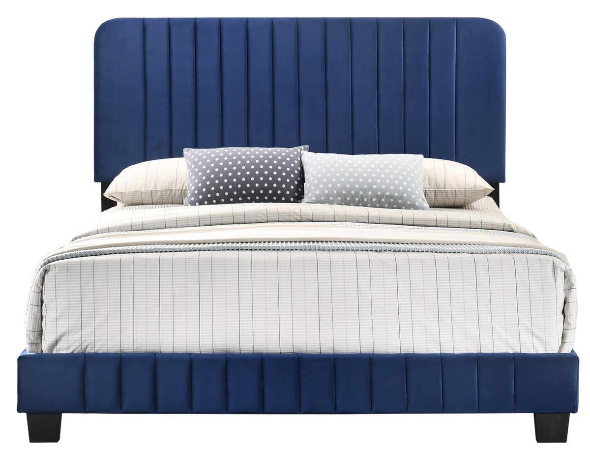 Lodi G0409 Fb Up Full Bednavy Blue Navy Blue Foam Velvet