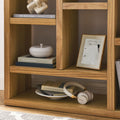 Open Wooden Open Shelf Bookcase, Freestanding Display Storage Cabinet With 7 Cube Storage Spaces, Floor Standing Bookshelf, Entryway, Living Room Storage Cabinet Natural Wood Mdf