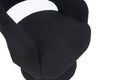 Swivel Accent Chair Armchair, Round Barrel Chair In Fabric For Living Room Bedroom,Black Teddy Black Foam Faux Fur