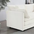 Sofa Set Of 2 Chenille Couch, 2 3 Seater Sofa Set Deep Seat Sofa, Modern Sofa Set For Living Room, White Chenille White Chenille 5 Seat