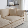 U Shaped Sectional Sofa W Reversible Footrest, 5 Seater Convertible Corner Couch With 2 Ottomans ,Modern Minimalist Soft Sofa & Couch For Living Roombeige Chenille Beige Chenille 3 Seat