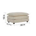 U Shaped Sectional Sofa W Reversible Footrest, 5 Seater Convertible Corner Couch With 2 Ottomans ,Modern Minimalist Soft Sofa & Couch For Living Roombeige Chenille Beige Chenille 3 Seat