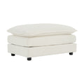 Chenille Fabric Ottomans Footrest To Combine With 2 Seater Sofa, 3 Seater Sofa And 4 Seater Sofa, White Chenille White Chenille 1 Seat