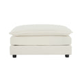 Free Combination Comfy Upholstery Modular Oversized L Shaped Sectional Sofa With Reversible Ottoman, White Chenille White Chenille 3 Seat