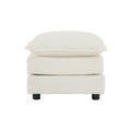 Chenille Fabric Ottomans Footrest To Combine With 2 Seater Sofa, 3 Seater Sofa And 4 Seater Sofa, White Chenille White Chenille 1 Seat