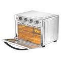 Geek Chef 6 Slice 26Qt 26L Air Fryer Fry Oil Free, Extra Large Toaster Oven Combo, Air Fryer Oven, Roast, Bake, Broil,Convection Countertop Oven, Accessories Included, Stainless St Ban On Silver Stainless Steel