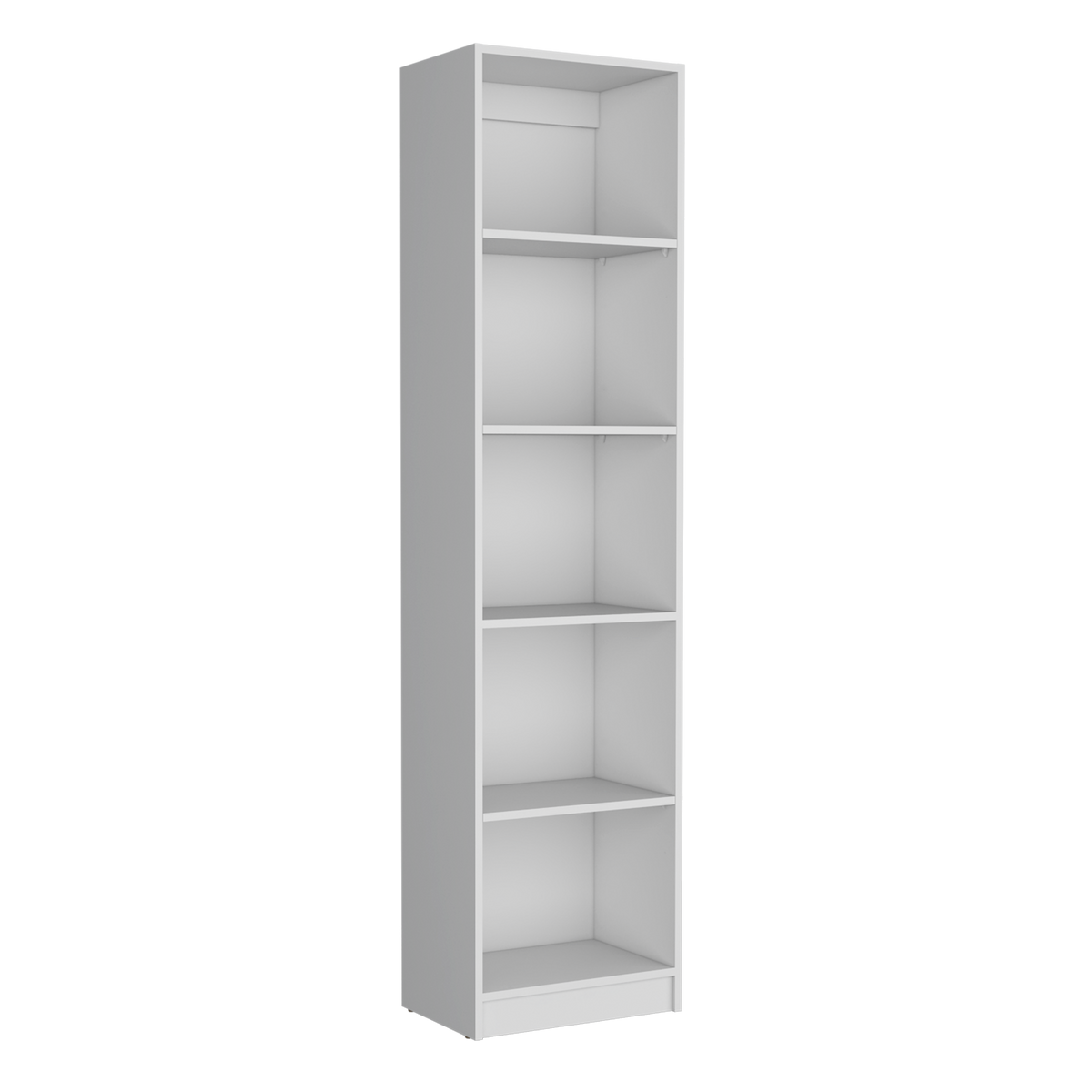 Home Xs Bookcase With 5 Tier Shelves And Slim Design White Office White Particle Board Particle Board