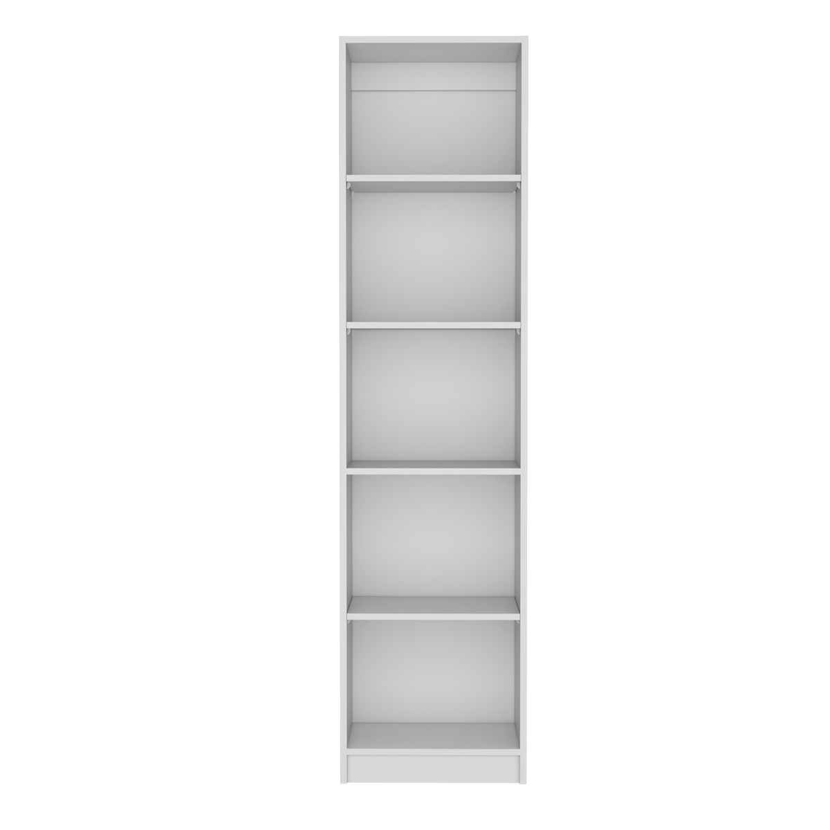 Home Xs Bookcase With 5 Tier Shelves And Slim Design White Office White Particle Board Particle Board