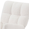 Comfy Upholstered Lounge Chair Rocking Chair With High Backrest, For Nursing Baby, Reading, Napping Off White Off White Foam Boucle