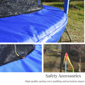 14 Ft Trampoline Inside Safety Net With Basketball Hoop Blue Metal