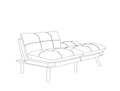 Navy Blue Convertible Folding Modern Sofa Bed White Wood Primary Living Space Light Duty Pine 2 Seat Navy Blue Velvet Medium Firm Pillow Back Modern Pillow Top Arms Foam Upholstered