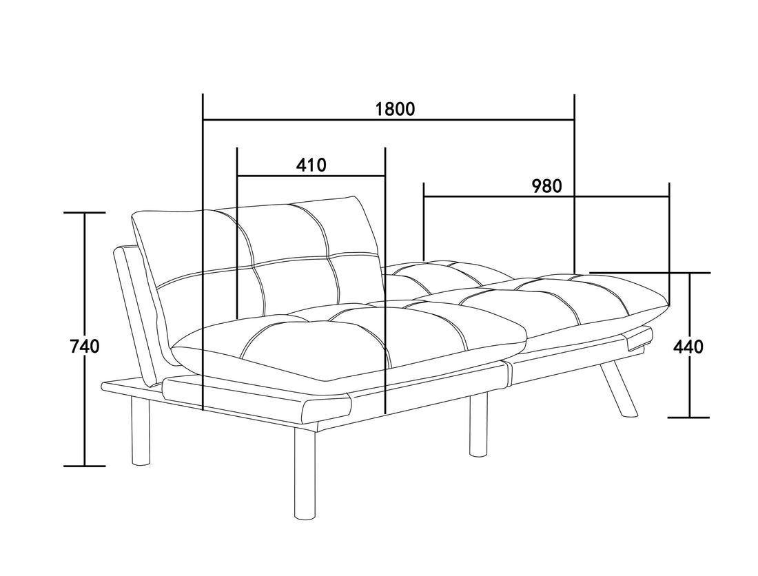 Emerald Convertible Folding Modern Sofa Bed Twin Emerald White Primary Living Space Modern Pine Foam Upholstered