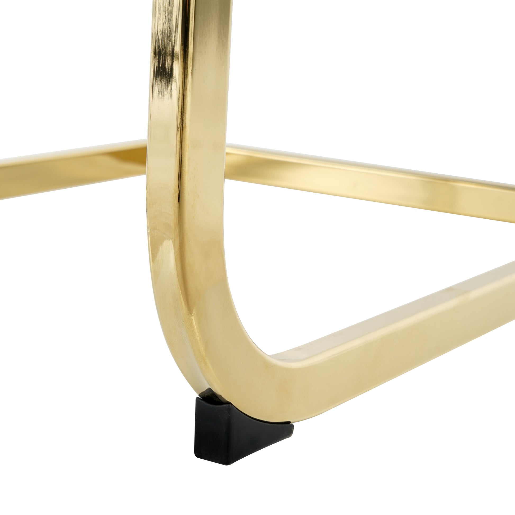 Modern Style Glass Dining Table, Elegant Transparent Design, Solid Support Base, Black Dining Chair Set, Gold Plated Chair Legs, Suitable For Restaurant Kitchen Use Set Of 9 Metal Glass Black Gold Mdf Metal