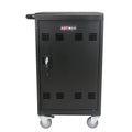 Mobile Charging Cart And Cabinet For Tablets Laptops 32 Device Matt Black Steel Metal