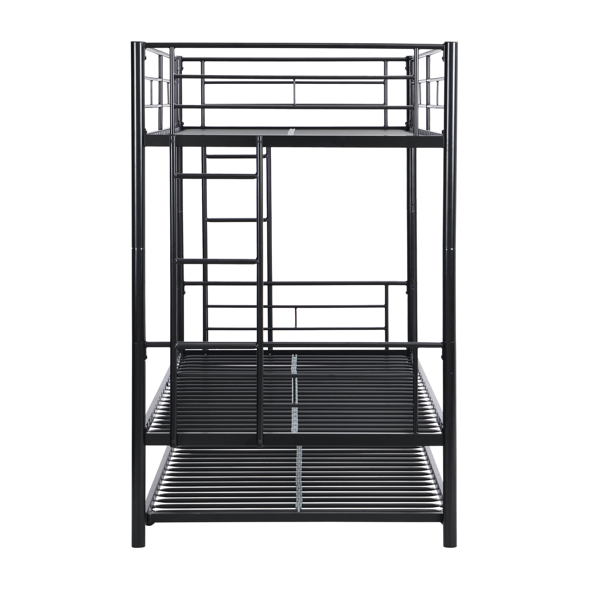 Metal Bunk Bed With Trundle Black Black Metal