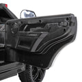 12V Kid Ride On Police Car With Parental Remote Control, Battery Powered Electric Truck With Siren, Flashing Lights,Music, Spring Suspension, Black Black Polypropylene