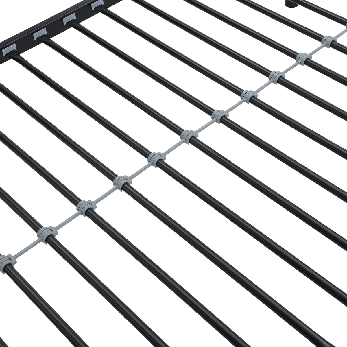 Metal Bunk Bed With Trundle Black Black Metal