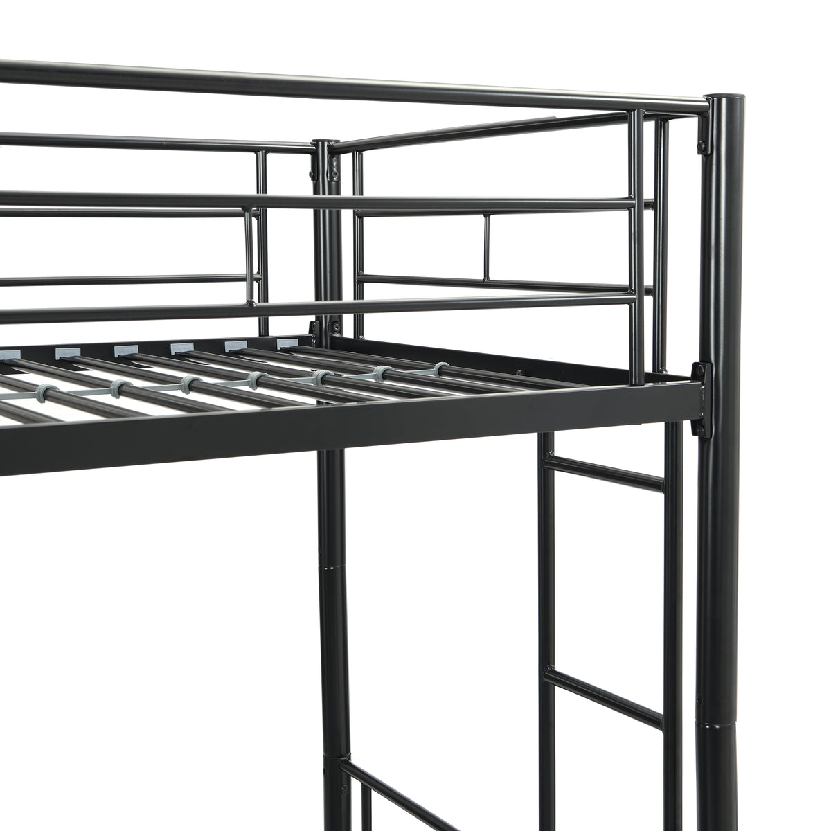Metal Bunk Bed With Trundle Black Black Metal