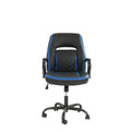 Office Chair In Black Faux Leather Black Faux Leather