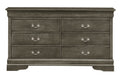 Louisphillipe G02105 D Dressergray Gray 5 Drawers & Above Partice Board Mdf Pine Wood