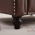 1 Seater Sofa. Brown Pu Foam Fabric