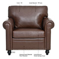 1 Seater Sofa. Brown Pu Foam Fabric