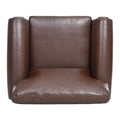 1 Seater Sofa. Brown Pu Foam Fabric