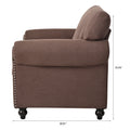 1 Seater Sofa. Brown Foam Fabric