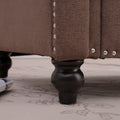 1 Seater Sofa. Brown Foam Fabric